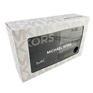 NWT Michael Kors Men's Dress Crew Socks 4 Pair Pack Logo Grey Black One Size